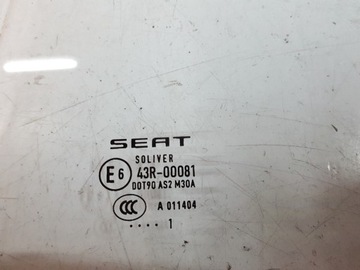 SEAT EXEO 11R KOMBI SKLO (OKNO) DVEŘE LEVÝ ZADNÍ