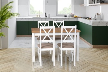 Белый деревянный кухонный стул для кухни-столовой