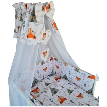 Детская кроватка + матрас LUX + постельное белье + балдахин 12 шт.