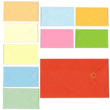KOPERTA MINI 10 SZTUK MIX KOLORÓW 10 x 5,5 cm