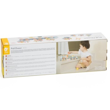 DREWNIANA KOLEJKA MONTESSORI ZWIERZĄTKA UKŁADANKA CIĄGNIĘCIA CLASSIC WORLD