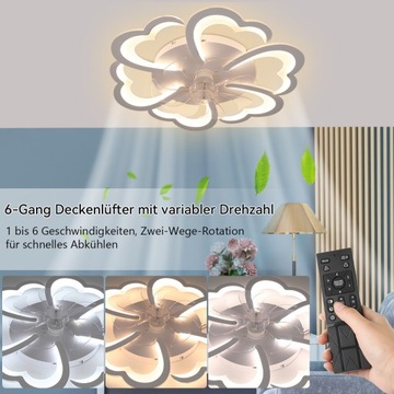 Светодиод 85 Вт потолка с пилотом фанатов, затемненной люстры