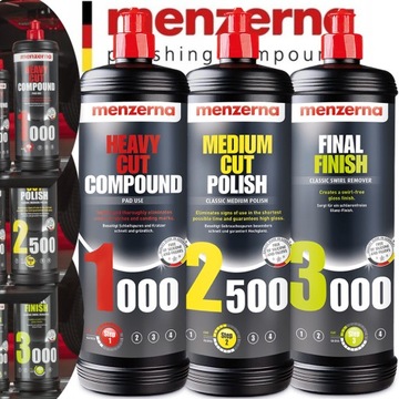 НАБОР ПОЛИРОВАЛЬНЫХ ПАСТ MENZERNA 1000 2500 3000 PRO