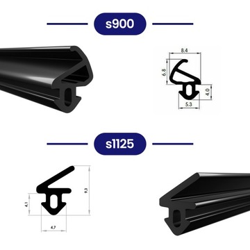 Уплотнитель оконный Уплотнители окон ПВХ Черный PANORAMA S-232 100м