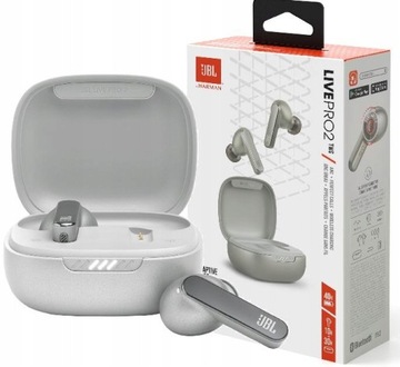 Słuchawki JBL LIVE Pro 2 TWS SREBRNE ETUI Indukcyjne