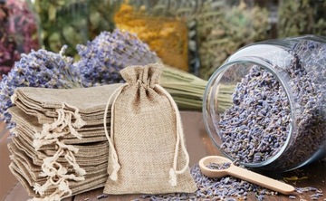 ДЖУТОВЫЙ СУМОК НА ШНУРЕ ДЛЯ ПОДАРОЧНЫХ ПАКЕТОВ ×30