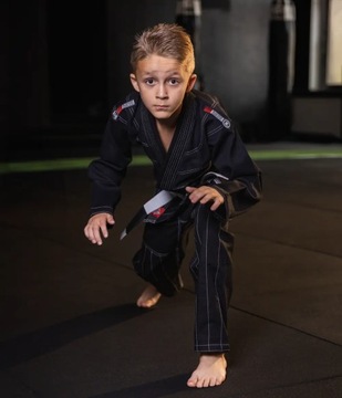 KIMONO / GI DO BJJ DLA DZIECI - JIU JITSU PAS GRATIS CZARNE DBX BUSHIDO M3