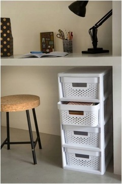 CURVER REGAŁ INFINITY NA KÓŁKACH 4x11L AŻUROWY SZA