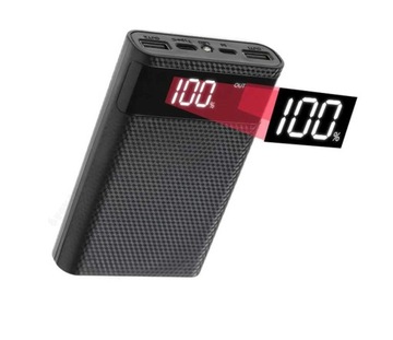 OBUDOWA POWER BANK 4x 18650+ 2 x USB +Micro USB + USB-C