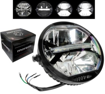 LEDOWY Reflektor, LAMPA LED, TUNING, CZOPER, Chopper Cafe racer