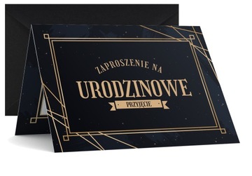 ELEGANCKIE ZAPROSZENIE URODZINOWE ZAPROSZENIA +KOP