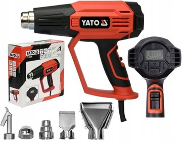 YATO OPALARKA ELEKTRYCZNA 1600W WYŚWIETLACZ LCD BIEGI +5 DYSZ YT-82296