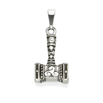 WISIOREK SREBRNY TALIZMAN MŁOT THORA SREBRO 925 TRISKELION