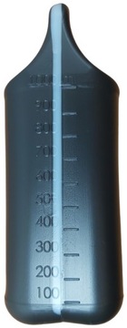 Kanister 1L czarny + nakrętka czarna HDPE na wodę chemię płyny