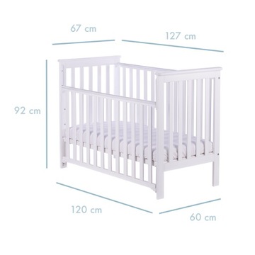 кроватка из сосны С ОТКИДЫВАЕМОЙ СТОРОНКОЙ Cosy FOX 120x60 ПОЛЬСКИЙ ПРОДУКТ
