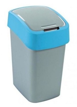 KETER Kosz na śmieci FLIP BIN 25l srebny/niebieski