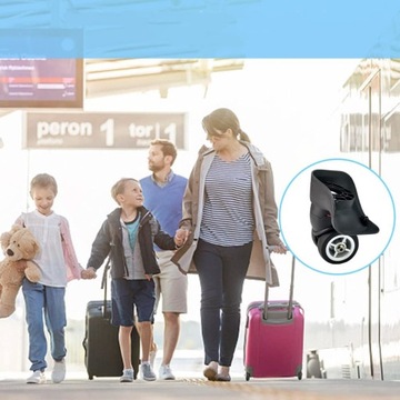 ЗАМЕНА 4 ЗАПАСНЫХ КОЛЕСА НА БАГАЖНОМ ЧЕМОДАНЕ УНИВЕРСАЛЬНОЕ ГИБКОЕ КОЛЕСО