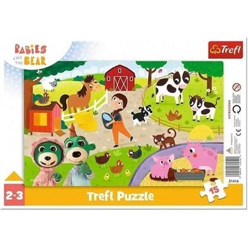 Puzzle ramkowe 15 Urocze Bobaski TREFL /Trefl