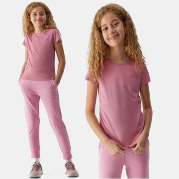 4F T-SHIRT DZIEWCZĘCY KOSZULKA BASIC BAWEŁNIANA