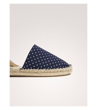 MASSIMO DUTTI wiązane sandały espadryle