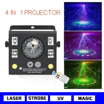 4 W 1 LASER KRYSZTAŁOWY MAGICZNE ŚWIATŁO KULOWE