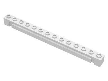 LEGO Brick 1x14 z rowkiem - 4217 - White