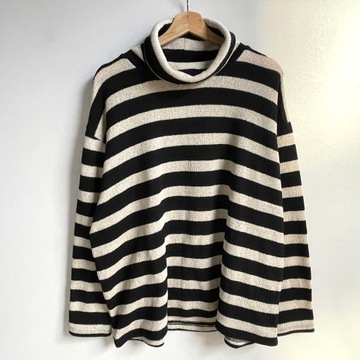 ZARA Sweter Golf OVERSIZE Paski S