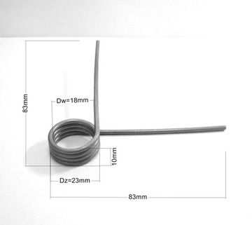 SPRĘŻYNA SKRĘTNA d=2,2 * Dz=23 * TYP2 - 1szt.