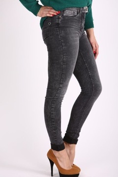 PLEASE SPODNIE JEANS XXS WYSOKI STAN SLIM SALE%