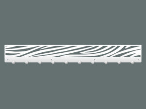Wieszak metalowy ścienny Zebra 100 cm biały