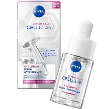 NIVEA SERUM DO TWARZY HIALURONOWE CELLULAR EXPERT FILLER WYPEŁNIAJĄCE 15ml