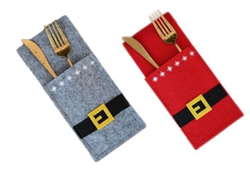 Рождественский карманный чехол для столовых приборов