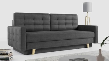 Sofa sprężynowa rozkładana z pojemnikiem