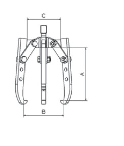 3-РУЧНОЙ СЪЕМНИК ПОДШИПНИКОВ 10 ТОНН УВЕЛИЧЕННОЙ ДЛИНЫ