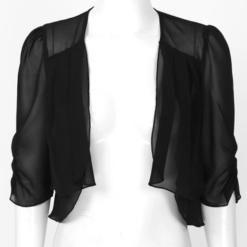 Women Elegant Ruffle Bolero Cape Bridal Shrug Half