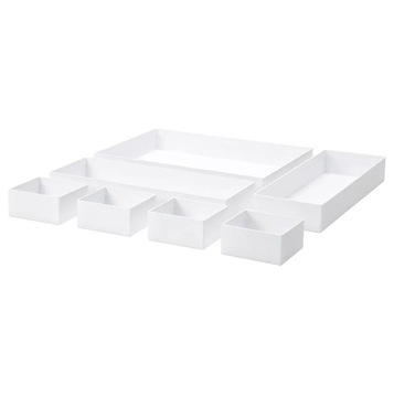IKEA MALAREN Pudełko 7 szt biały