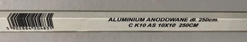 ОТДЕЛОЧНАЯ ПОЛОСКА УГОЛ CK 10мм/250см АНОДИРОВАННЫЙ СЕРЕБРЯНЫЙ