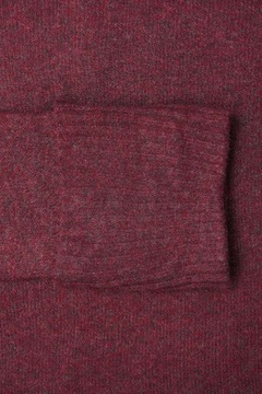 Nutmeg Luźny Efektowny Kobiecy Półdługi Sweter Oversize Golf Burgund XL 42