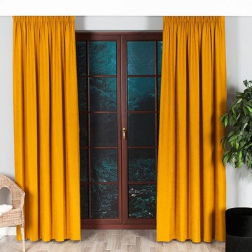 Ткань для штор, материал Faro Velvet, 150 см, сине-золотая.