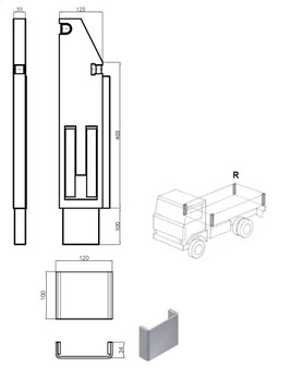 Задняя стойка самосвала, угловая стойка для стороны H400