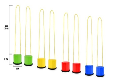 Ходули-ведра детские, противоскользящие, 4 пары Ходьба на ведрах.