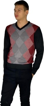 NOWY sweter męski PIERRE CARDIN Cardin Argyle r. 4XL