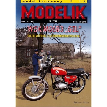 Modelik 7/12 WSK M06 B3 GIL - polski motocykl 1:9