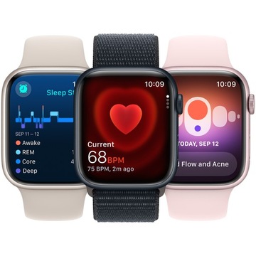 Умные часы Apple Watch Series 9 с GPS, 45 мм, КОРОБКА | РЕМЕНЬ | КАК НОВЫЙ