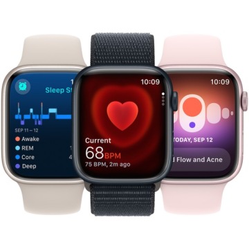 Умные часы Apple Watch Series 9 с GPS, 45 мм, черные