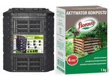 Kompostownik MODULARNY CAŁOROCZNY MROZOODPORNY 860l + AKTYWATOR Florovit