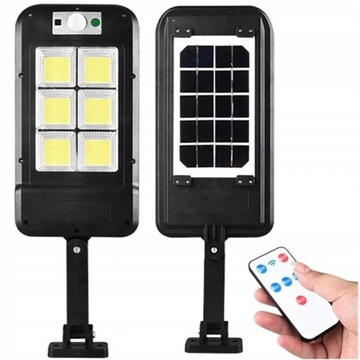 LAMPA SOLARNA ULICZNA Z PILOTEM WODOODPORNA