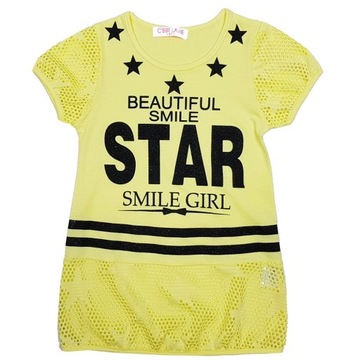 BLUZKA SMILE GIRL r 10 - 134/140 cm YELLOW