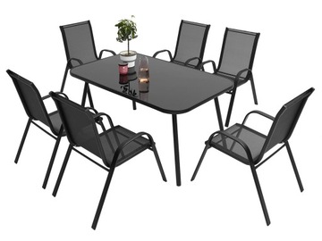 Садовая мебель набор Таблица 6+1 для балкона террасы