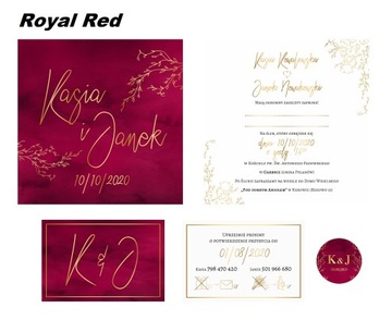 СВАДЕБНЫЕ ПРИГЛАШЕНИЯ Glamour Gold RSVP 4в1 Персональный
